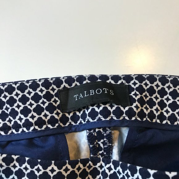 Talbots Navy and White Chatham Ankle Pant size 8 - Picture 3 of 3